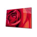 Miyrem Kırmızı Gül Cam Tablo 72X46- myrm1375