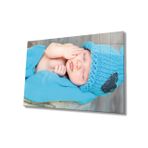 Miyrem Mavi Şapkalı Bebek Cam Tablo 110X70- myrm7564