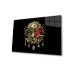 Miyrem Osmanlı Tuğrası Cam Tablo 36x23- myrm1202