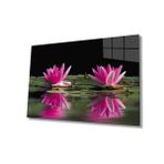 Miyrem Pembe Lotus Çiçeği Cam Tablo 110X70- myrm4932