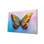 Miyrem Renkli Kelebek Cam Tablo, Colorful Butterfly110X70- myrm1000