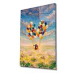 Miyrem Romantik Soyut Cam Tablo, Romantic Abstract 36x23- myrm1058