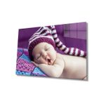 Miyrem Şapkalı Bebek Cam TabloBaby Table With Hat 110X70- myrm7380