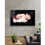Miyrem Şapkalı Bebek Cam TabloBaby Table With Hat 110X70- myrm7616