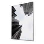 Miyrem Siyah Beyaz Geometrik Cam Tablo 110X70- myrm304