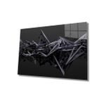 Miyrem Siyah İllüstrasyon Cam Tablo Black Illustration Art 110X70- myrm5168