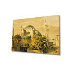 Miyrem Sulu Boya Camii Cam Tablo 72X46- myrm815