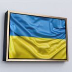 Miyrem^#canvas Serie Ukrayna BAYRAĞI-7238 - Renkli - Altın/Gold