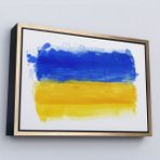 Miyrem^#canvas Serie Ukrayna BAYRAĞI-7268 - Renkli - Altın/Gold