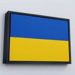 Miyrem^#canvas Serie Ukrayna BAYRAĞI-7269 - Renkli - Siyah