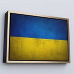 Miyrem^#canvas Serie Ukrayna BAYRAĞI-7270 - Renkli - Altın/Gold