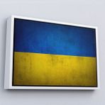 Miyrem^#canvas Serie Ukrayna BAYRAĞI-7270 - Renkli - Beyaz