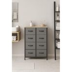 miyuhome 8 Çekmeceli Banyo Düzenleyici Deri Çekmeceli Banyo Organizer Çok Amaçlı Dolap Wc Organizer gri 95 x 55