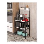 miyuhome Metal Sepetli Mutfak Bangosu Kahve Köşesi Mutfak Standı Airfryer Mikrodalga Kahve Makinesi Organizer Beyaz