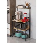 miyuhome Metal Sepetli Mutfak Bangosu Kahve Köşesi Mutfak Standı Airfryer Mikrodalga Kahve Makinesi Organizer safir meşe