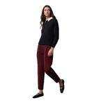 Mizalle Dar Paça Klasik Bordo Kumaş Pantolon