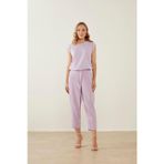 Mizalle Double Klasik Lila Pantolon 42