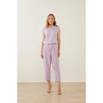 Mizalle Double Klasik Lila Pantolon