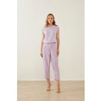 Mizalle Double Klasik Lila Pantolon
