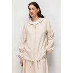 Mizalle Kapüşonlu Bomber Ceket, M, M2MZ1020100118, Bej, Kadın