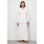 Mizalle Kapüşonlu Bomber Ceket, M, M2MZ1020100118, Beyaz, Kadın