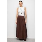 Mizalle Korsajlı Maksi Etek, XL, M2MZ1010110132, Kahverengi, Kadın