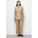 Mizalle Kruvaze Blazer Ceket, L, M2MZ1020100119, Bej, Kadın