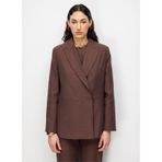 Mizalle Kruvaze Blazer Ceket, XL, M2MZ1020100119, Kahverengi, Kadın