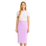 Mizalle Lila Rayon Triko Midi Kalem Etek