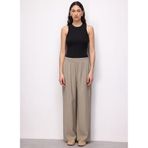 Mizalle Modal Dokulu Lastikli Rengi Rahat Pantolon, S, M2MZ1010130254, Bej, Kadın