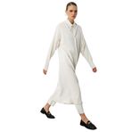 Mizalle Oversize V Yaka Uzun Gri Triko Hırka