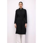 Mizalle Tencel Karışımlı Uzun Tunik, XL, M2MZ1030210245, Siyah, Kadın