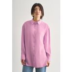 Mizalle Yan Düğme Detaylı Premium Modal Pembe Tunik