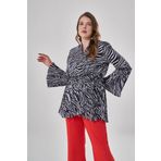 Mizalle Zebra Desenli Tunik - 46