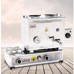 Mizan Mc402 Cay Kazani Lpg Tuplu+ Elektrikli Cift Demlik Kahveci Ocagi 30 Lt