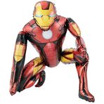 MIZT Süper Kahraman Ironman Balonlar, Air Walker Folyo Balon, Süper Kahramanlar ​Avengers Marvel Parti Dekorasyonu, Çocuk Doğum Günü Dekorasyonu, Sloganlı Parti, 55 cm x 63 cm
