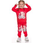 Mj Kids Kız Çocuk Baskılı Eşofman Takımı Kırmızı 3-10 Yaş - 3 – 4 Yaş - Fuşya