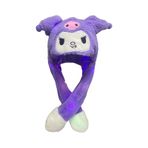 Mj Toys Mor Kulakları Hareket Eden Işıklı Kuromi Şapka Tavşan Şapka Mor