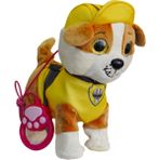 Mj Toys Paw Patrol Köpek Yürüyen, Havlayan Müzikli Tasmalı Kumandalı Peluş Oyuncak - 02-Sarı