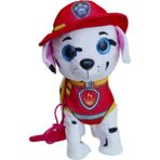 Mj Toys Paw Patrol Köpek Yürüyen, Havlayan Müzikli Tasmalı Kumandalı Peluş Oyuncak - Kırmızı