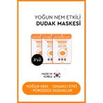 MjCare Yoğun Nemlendirici Dudak Maskesi 3'lü Peeling Etkili Tüm Ciltler İçin Maske - 02 Transparent