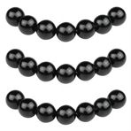 MJDCB İp dizmek için boncuklar 10 mm 35 adet siyah obsidiyen yarı değerli taş boncuklar, delikli doğal gevşek yuvarlak taş boncuklar, takı, bileklik, kolye üretimi için