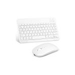 Mk-4 Kablosuz Ergonomik Apple-Android-Windows Manyetik Tablet Kılıf Uyumlu Klavye Mouse Kiti(Türkçe Q Klavye) (BEYAZ)