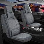 Mk Express Audi Q5 Uyumlu Ön Arka 5 Li Set Yarı Deri Royale Serisi Oto Koltuk Kılıfı Füme Renk