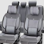 Mk Express peugeot 206 Uyumlu Ön Arka 5 Li Set Barosa Serisi Oto Koltuk Kılıfı Füme Renk