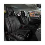 Mk Express peugeot 307 Lüx Full Deri Oto Koltuk Kılıfı Ön Arka Takım (Giydirme Tip) Siyah Beyaz - Siyah - Beyaz - Universal