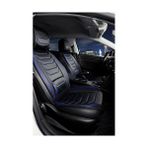 Mk Express Renault Captur Lüx Oto Koltuk Kılıfı Ön Arka Takım Eagle Serisi Siyah Mavi - Siyah - Mavi - Universal