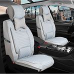 Mk Express renault Talisman Uyumlu Ön Arka 5 Li Set Yarı Deri London Serisi Oto Koltuk Kılıfı Açık Gri Renk