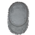 Mk Hometeks Sade Model Püsküllü Siyah 2’li Banyo Paspas Takımı - Gri - 70 x 120 cm
