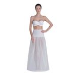 MK MODA ATELİER 1 Telli Elastik Korseli Jupon Helen Gelinlik, Kaftan ve Abiye için Rahat Adım Yürüme Tarlatan J-151C Ekru M